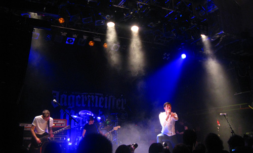 Exit ten on stage in Islington during the Jagermeister Tour
