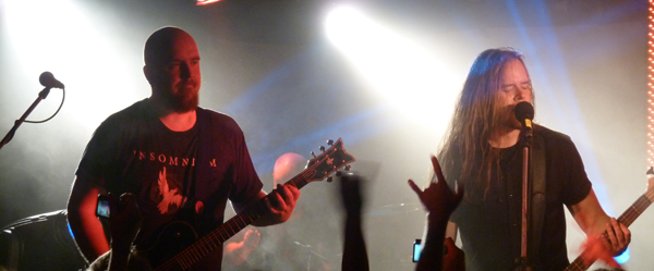 Insomnium on stage at The Camden Underworld, London, November 2011