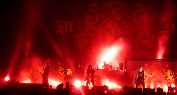 Machine Head on stage at Wembley Arena during The Eighth Plague Tour