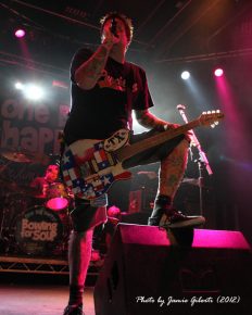 Jaret Reddick from Bowling For Soup on stage at Cambridge Junction, October 2012