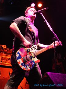 Jaret Reddick from Bowling For Soup on stage at Cambridge Junction, October 2012 (third photo)