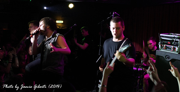 Rise To Remain on stage at The Borderline, London, Feb 2014