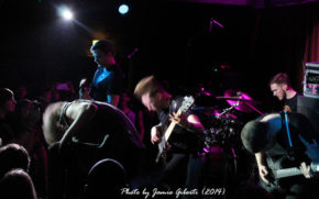 Rise To Remain headbanging on stage at The Borderline, London, Feb 2014