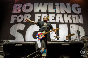 Bowling for Soup on stage at Manchester Arena 18th October 2016