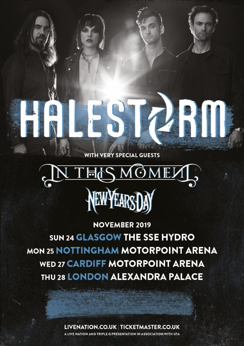 Halestorm November 2019 UK Arena Tour
