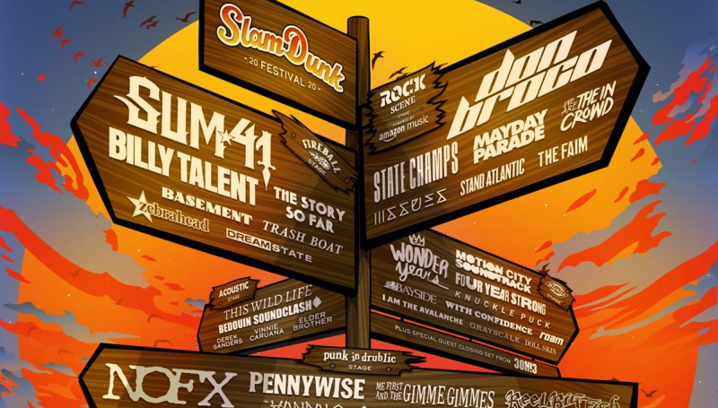 Slam Dunk Festival 2020 - Stage Split Line Up Header Image