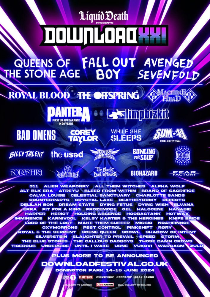 Download Festival 2024 v2 Line Up Poster